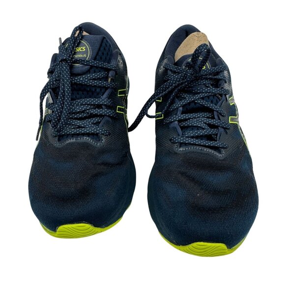 Asics Mens Gel-Nimbus 19 Running Shoes Size 9 Blue Neon Green Activewear Lace Up - Picture 1 of 16